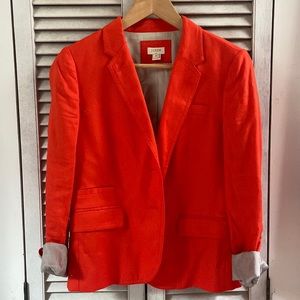 JCrew Linen Blazer w/ Silk Size 10